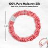 100% Pure Mulberry Silk Super Ultra Thin Scrunchie for Women & Girls  Handmade in USA  22 Momme 6A Grade Silk Hair Tie  Feather-Light & Gentle  Prevents Breakage & Creases  Perfect for Fine Hair & Sleek Styles (Blush) view 2