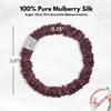 100% Pure Mulberry Silk Super Ultra Thin Scrunchie for Women & Girls  Handmade in USA  22 Momme 6A Grade Hair Tie  Feather-Light & Gentle  Prevents Breakage & Creases (Bordeaux) view 2