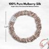 100% Pure Mulberry Silk Super Ultra Thin Scrunchie for Women & Girls  Handmade in USA  22 Momme 6A Grade Silk Hair Tie  Feather-Light & Gentle  Prevents Breakage & Creases  Perfect for Fine Hair & Sleek Styles (Adobe Rose) view 2