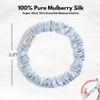 100% Pure Mulberry Silk Super Ultra Thin Scrunchie for Women & Girls  Handmade in USA  22 Momme 6A Grade Silk Hair Tie  Feather-Light & Gentle  Prevents Breakage & Creases  Perfect for Fine Hair & Sleek Styles (Sky Blue) view 2