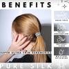 100% Pure Mulberry Silk Super Ultra Thin Scrunchie for Women & Girls  Handmade in USA  22 Momme 6A Grade Silk Hair Tie  Feather-Light & Gentle  Prevents Breakage & Creases  Perfect for Fine Hair & Sleek Styles (Sky Blue) view 3