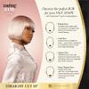 Sensationnel Empire Bob Humanhair Wig - Straight Cut Face Framing Mesh Cap for Comfort With Bangs (10 inch, 1B OFFBLACK) view 3