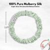 100% Pure Mulberry Silk Super Ultra Thin Scrunchie for Women & Girls  Handmade in USA  22 Momme 6A Grade Silk Hair Tie  Feather-Light & Gentle  Prevents Breakage & Creases  Perfect for Fine Hair & Sleek Styles (Mint) view 2