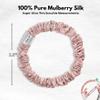 100% Pure Mulberry Silk Super Ultra Thin Scrunchie for Women & Girls  Handmade in USA  22 Momme 6A Grade Silk Hair Tie  Feather-Light & Gentle  Prevents Breakage & Creases  Perfect for Fine Hair & Sleek Styles (Pink) view 2