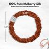 100% Pure Mulberry Silk Super Ultra Thin Scrunchie for Women & Girls  Handmade in USA  22 Momme 6A Grade Silk Hair Tie  Feather-Light & Gentle  Prevents Breakage & Creases  Perfect for Fine Hair & Sleek Styles (Dusk) view 2
