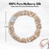 100% Pure Mulberry Silk Super Ultra Thin Scrunchie for Women & Girls  Handmade in USA  22 Momme 6A Grade Silk Hair Tie  Feather-Light & Gentle  Prevents Breakage & Creases  Perfect for Fine Hair & Sleek Styles (Caramel) view 2