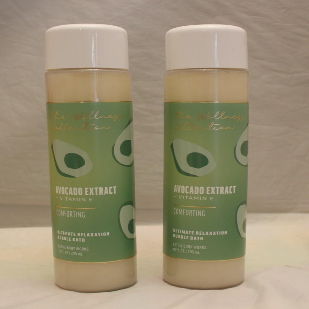 2 The Wellness Collection Avocado Extract Bubble Bath & Body 10 oz