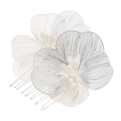 BIUDECO Bridal Petal Hair Comb Wedding Hairstyle Accessory Elegant Headpiece for Brides