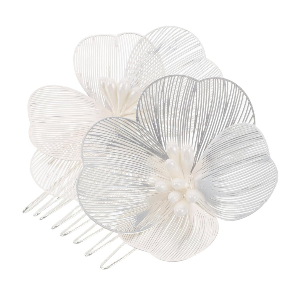 BIUDECO Bridal Petal Hair Comb Wedding Hairstyle Accessory Elegant Headpiece for Brides
