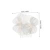 BIUDECO Bridal Petal Hair Comb Wedding Hairstyle Accessory Elegant Headpiece for Brides view 2
