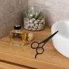 PLAFOPE Precision Trimming Scissors 2pcs Scissors Eyebrow Trimmer Beard Shaping Tool Stainless Steel Men's Grooming Kit view 4
