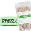 6 Cotton-Tipped Wood Applicators, 10,000 Non-Sterile Swabsticks, 100 Applicators Per Pouch, Ideal for Medication, Cleaning Skin, Medical Applications, Arts & Crafts and More view 4