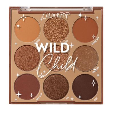 ColourPop Wild Child Eyeshadow Palette - Rich Chocolate Brown Eye Makeup Palette with Matte, Metallic, Matte Sparkle & Glitter Finishes - High-Pigment Eye Makeup with a Long-Wearing Formula (0.3 oz)