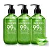Aloderma 99% Organic Pure Aloe Vera Gel Made within 12 Hours of Harvest, 17.6oz Value Pump, Lightweight Non-Sticky Aloe Vera Gel for Sunburn Relief, Natural, Soothing Aloe Vera for Face & Hair, 3-Pack view 1