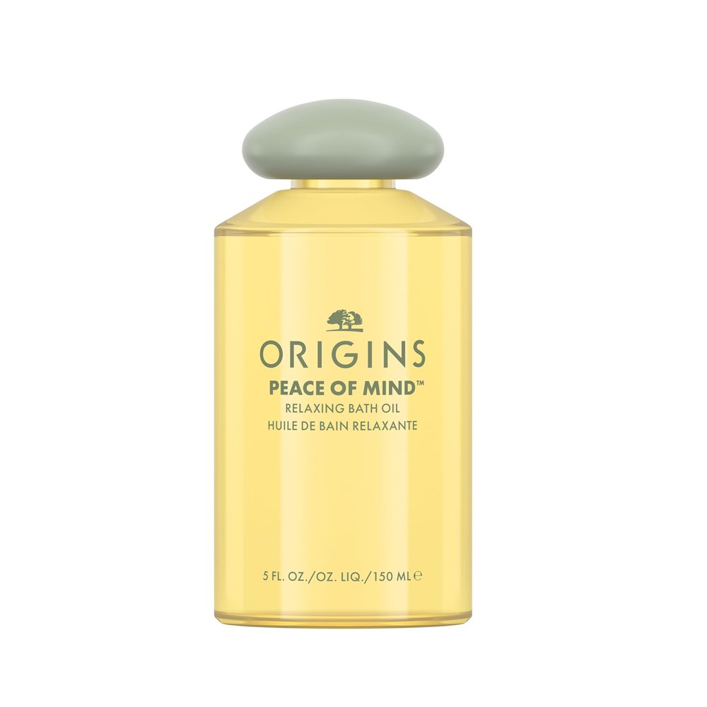 Origins Peace of Mind Relaxing Bath Oil | Softens & Nourishes | with Peppermint, Basil, & Eucalyptus Aromatherapy Essential Oils, 5 Fl Oz