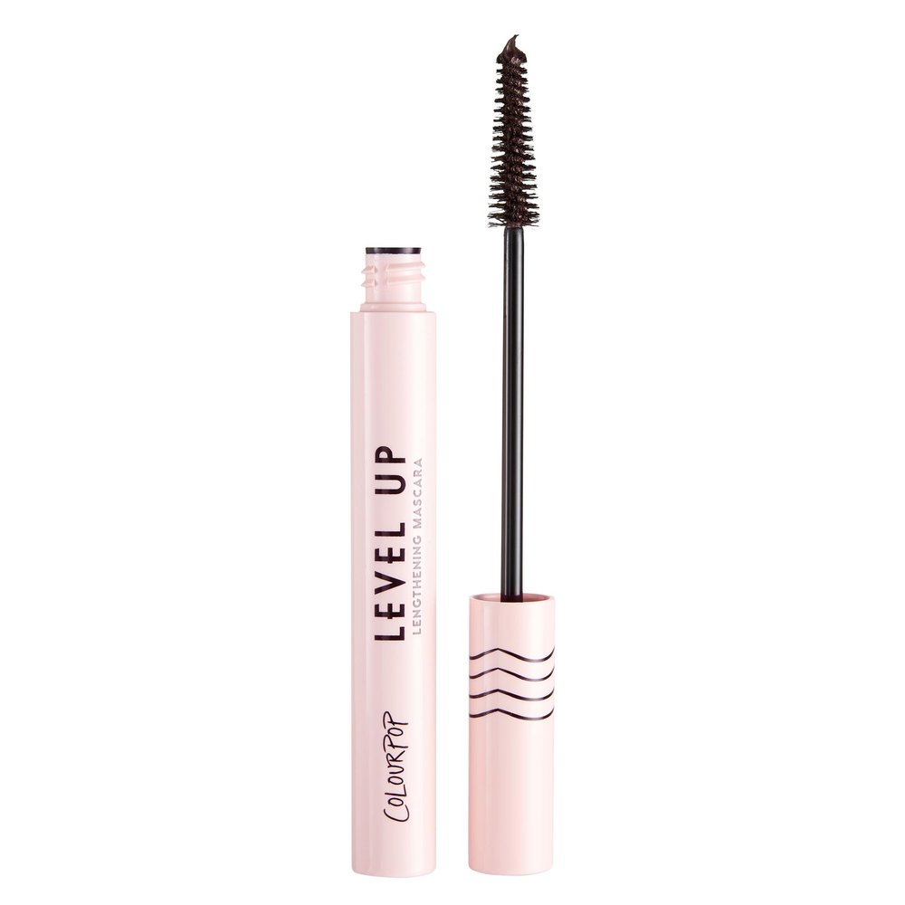 ColourPop Level Up Lengthening Mascara - Ultra-Pigmented Brown Mascara to Lift, Lengthen & Separate Lashes - Made with a Precision Tip Tapered Brush - Brown (0.25 fl oz)