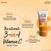 L@cto Calamine 3-in-1 Vitamin C Fa'ce Scrub-Mask-Wash for Skin Brightening Effect | 100ml x 2 | Multi-action Vitamin C Fa'ce Wash, F'ace Scrub, Grape Seed Extract & Aloe Vera view 4