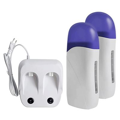 ZHYKLL Wax Hair Removal Portable Hair Roller Epilator Machine Set, Wax Heater Machine 2,Depilation Wax 2, Depilatory