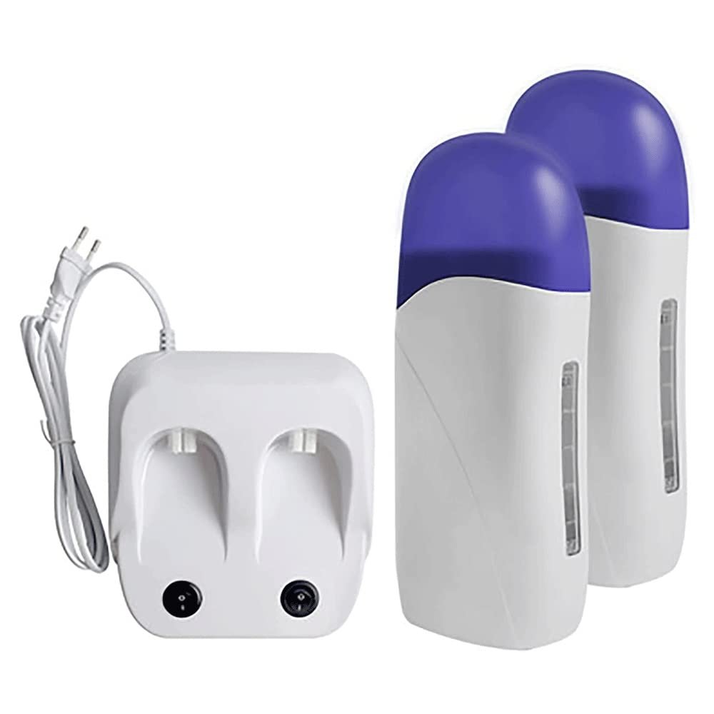 ZHYKLL Wax Hair Removal Portable Hair Roller Epilator Machine Set, Wax Heater Machine 2,Depilation Wax 2, Depilatory