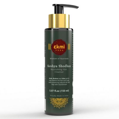 EKMIVEDA Ayurvedic Hair Growth Sulfate Free Shampoo With Reetha, Shikakai, Bhringraj, Amla For Hair Loss Control. Hair Regrowth Treatment For Women & Men. Hair Thickening Rosemary Shampoo, 5.07 Fl Oz