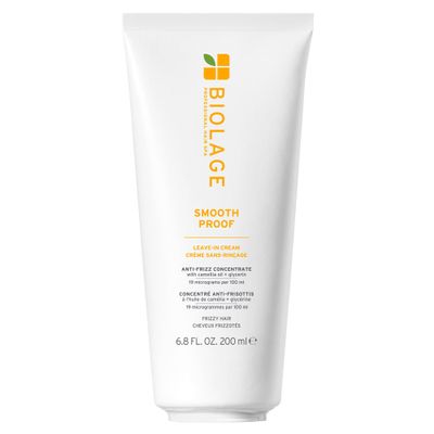 Biolage Smooth Proof Leave-In Cream - Frizz Control & Manageability, Anti-Frizz Leave-In, Infused with micro-dosed with Camellia Oil & Glycerin, Vegan & Paraben-Free, 6.8 Fl Oz