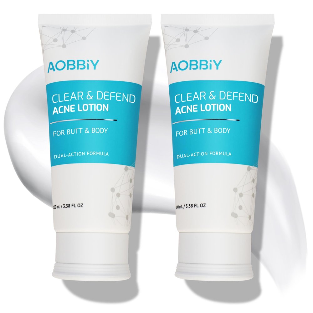 AOBBIY Butt Acne Clearing Treatment Cream: Clears & Prevents Breakouts Gentle Body & Back Treatment for Clogged Pores, Folliculitis & Bumps