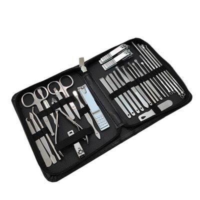 AFPSDLFJDLS Set Stainless Steel Nail 30 Piece Set Manicure and Foot Repair Tools Eyebrow Clip Acne Needle Tool
