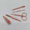 AFPSDLFJDLS Stainless Steel Nail Clipper Manicure Set, Rose Gold 5-Piece Set, Nail Clippers view 4