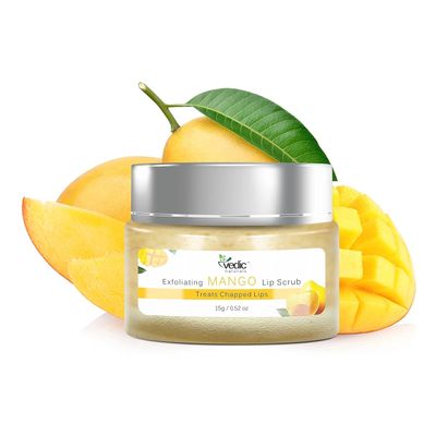 Naturals Exfoliating Mango Lip Scrub Chapped Lips & Reduces Pigmentation Enriched With Mango Butter, Kokum Butter & Shea Butter 15gm