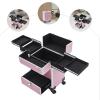 ATOLOMOTOR Professional Makeup Trolley,Portable Aluminum Cosmetic Train Case with Drawers&4 Wheel,Hairdressing Suitcase Organizer for Beauty/Hair Salon (Pink) view 2