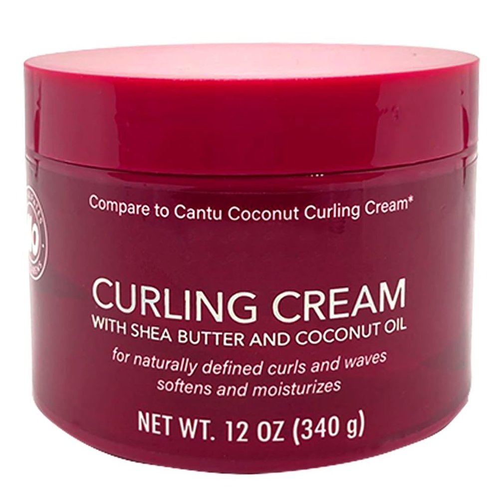 Hair Curling Cream with Shea Butter and Coconut Oil, 12 oz, Natural Curl Definition, Moisturizing Formula