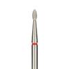 Pink Mask Diamond Bit Small Flame 1.8/4.3 Red - Fine Grit for Cuticle and Skin Treatment view 1