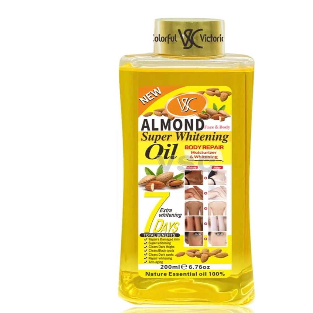 Soft 7 ALMOND Oil, Natural Moisturizing Oil for Face and Body, All Skin Types 6.7oz /200ml
