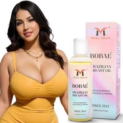 Bobae Brazilian Natural Breast Oil | Bust Shape & Size up larger toning tightening lifting firmingsBreast massage Enhancement Gel bigger Brazilian Boobs Women enlargement cream quick Fast growth