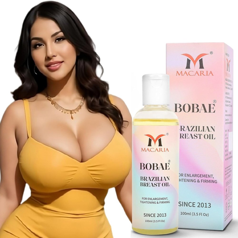 Bobae Brazilian Natural Breast Oil | Bust Shape & Size up larger toning tightening lifting firmingsBreast massage Enhancement Gel bigger Brazilian Boobs Women enlargement cream quick Fast growth