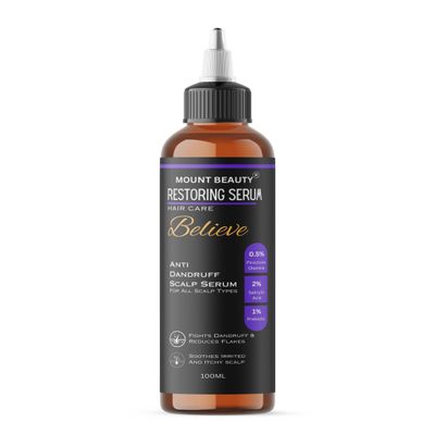 MOUNT BEAUTY Anti-Dandruff Scalp Serum Leave On Restoring Serum, Scalp Treatment Targets Dandruff Symptoms & Leaves Head Feeling Hydrated & Soothed, Serum Provides Flake & Itch Relief3.4 fl. oz