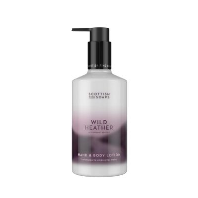 Scottish Fine Soaps Wild Heather Hand & Body Lotion 300ml Hydrating Lotion Moisturiser with Allantoin and Heather Extract