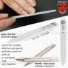3 Swords Germany - Brand Quality 6 Piece Manicure Pedicure Grooming kit Set - Scissors, Metal and Glass Nail File, Clipper, Tweezers with Synthetic Leather case - White view 3