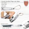 3 Swords Germany - Brand Quality 6 Piece Manicure Pedicure Grooming kit Set - Scissors, Metal and Glass Nail File, Clipper, Tweezers with Synthetic Leather case - White view 4