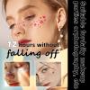 12PCS Glitter Freckles Temporary Tattoos, Gold, Silver, Brown, Pink, and Holographic Fake Tattoo Stickers, Hearts, Dots, Stars, Broken Diamonds, Snowflake Patterns, 6 in  2 in, Combinable view 3