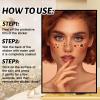 12PCS Glitter Freckles Temporary Tattoos, Gold, Silver, Brown, Pink, and Holographic Fake Tattoo Stickers, Hearts, Dots, Stars, Broken Diamonds, Snowflake Patterns, 6 in  2 in, Combinable view 2