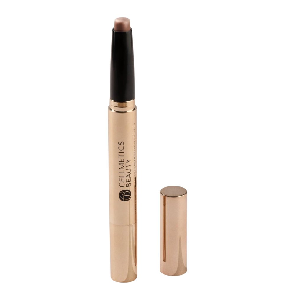 CELLMETICS BEAUTY Long-Wear Waterproof Cream Eyeshadow Stick (Champagne (03)) | Blendable Eye Makeup, Crease-Proof, Smooth-Glide | Eye Shadow for Older Women | Easy Application, Lift & Define