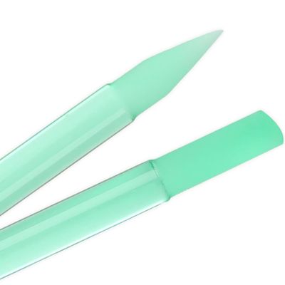 Bona Fide Beauty Czech Glass Cuticle Pusher (Jade Color) with Microfiber Sleeve, Gentle Manicure Stick and Cuticle Remover - Made in The Czech Republic