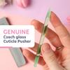 Bona Fide Beauty Czech Glass Cuticle Pusher (Jade Color) with Microfiber Sleeve, Gentle Manicure Stick and Cuticle Remover - Made in The Czech Republic view 2