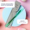 Bona Fide Beauty Czech Glass Cuticle Pusher (Jade Color) with Microfiber Sleeve, Gentle Manicure Stick and Cuticle Remover - Made in The Czech Republic view 3