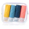 UTHCLO 4pcs Travel Silicone Bottles Set Refillable Containers for Shampoo Conditioner Lotion Lightweight and Durable Toiletry Travel Kits with Storage Bag view 1