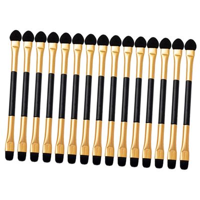 Didiseaon 15pcs Double-sided Eyeshadow Applicator Set for Women Portable Eye Brush Kit for Versatile Makeup Applications for Personal Use and Beauty Salons