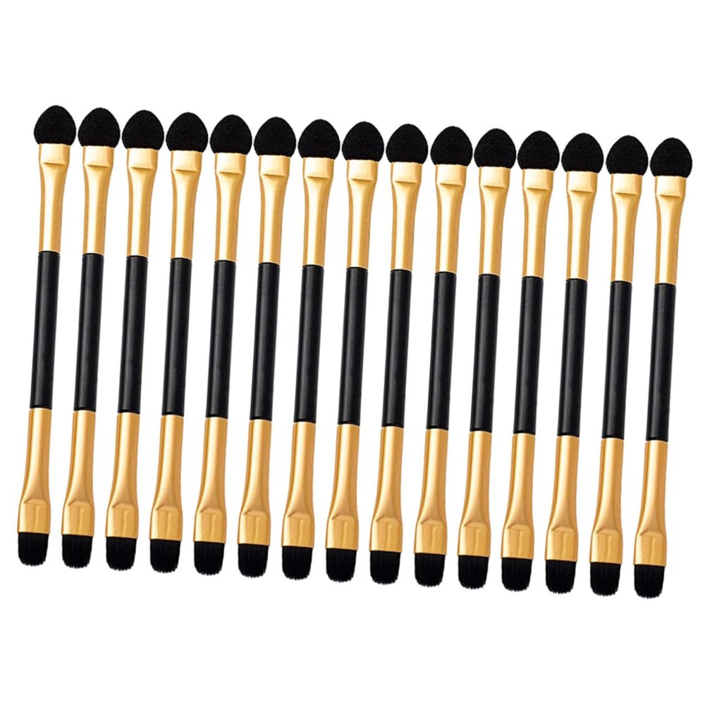 Didiseaon 15pcs Double-sided Eyeshadow Applicator Set for Women Portable Eye Brush Kit for Versatile Makeup Applications for Personal Use and Beauty Salons