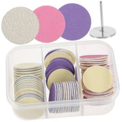 Didiseaon 60pcs Electric Pedicure Tool Sanding Discs for Nail Care and Exfoliating Dead Skin Compact Storage Box with Bearing for Home and Salon Use