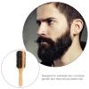 Ipetboom 1pc Multi-function Beard and Hair Brush Natural Boar Bristle Double-sided Design Comfortable Handle for Men's Grooming and Styling for Beard Care and Hair Salon Use view 3
